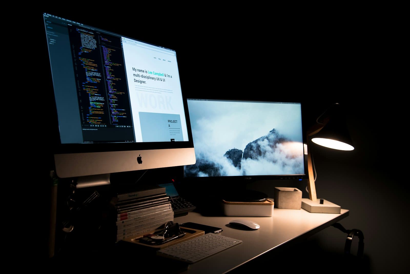 Small business owner updating their website on a laptop
