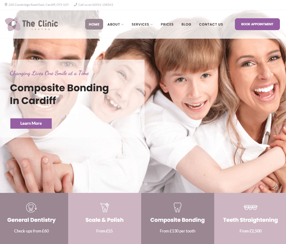 The Clinic Canton website — designed and built by RightHere