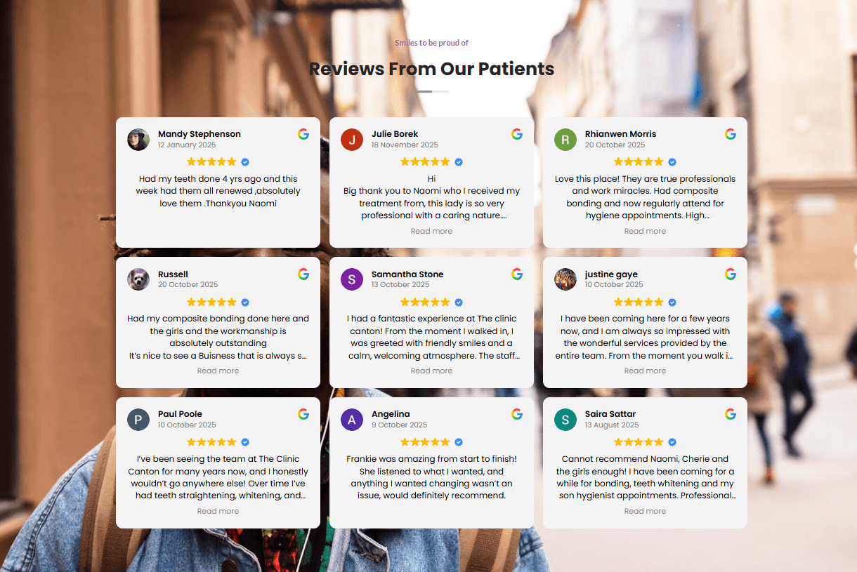 Patient reviews on The Clinic Canton website